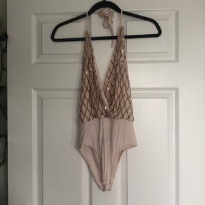 Sequin Body Suit Top Shirt
